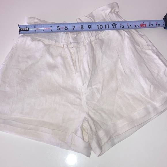 POSSE Ducky Short Off White Ivory Linen High Rise Size Medium - Picture 6 of 7